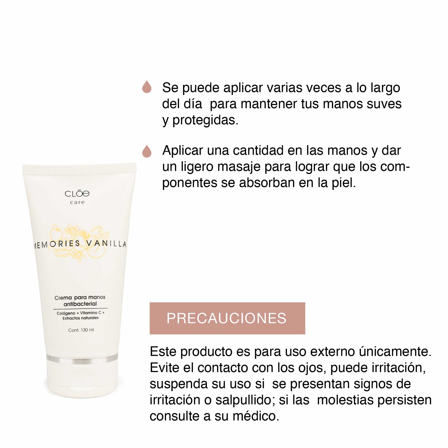 CREMA PARA MANOS HIDRATANTE CON PROTECCIÓN ANTIBACTERIAL (CREMA PARA MANOS)